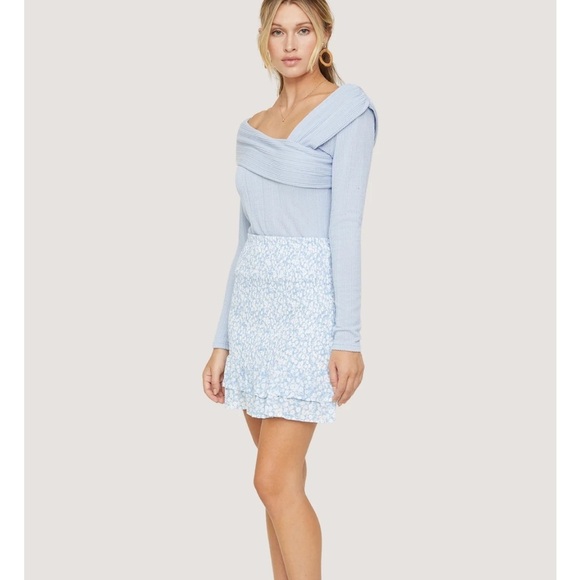 Lost And Wander DRIFT AWAY TOP Baby Blue Sz Small - Picture 3 of 12